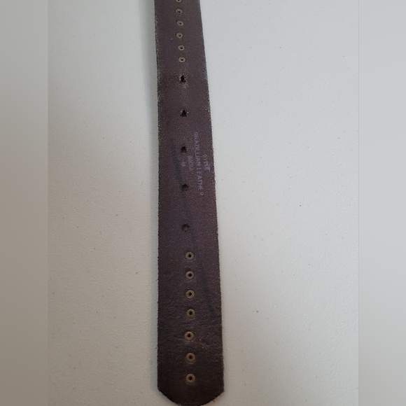 Multi Rivet Brazillian Leather Brown Pant Belt - Size M Unisex - Picture 6 of 7